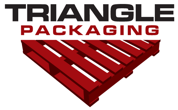 Logo featuring a red pallet with bold text 'TRIANGLE PACKAGING'.